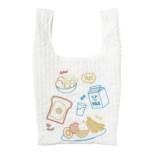 Breakfast Embroidered Shopping Bag