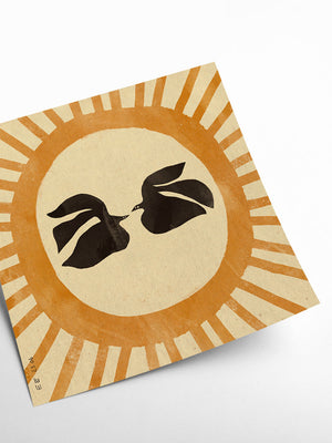Birds under the Soltice Sun Art Print