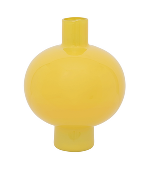 Recycled Yellow Opaque Glass Vase