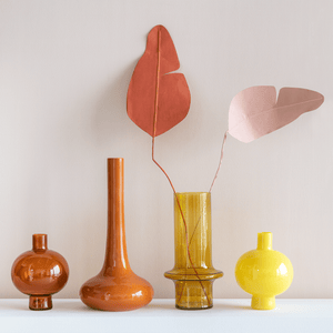 Oak Brown Recycled Glass Vase