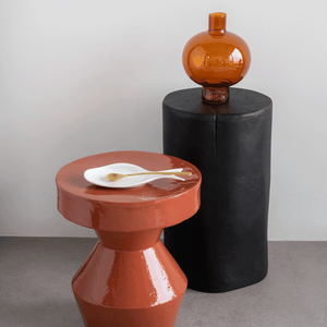 Oak Brown Recycled Glass Vase