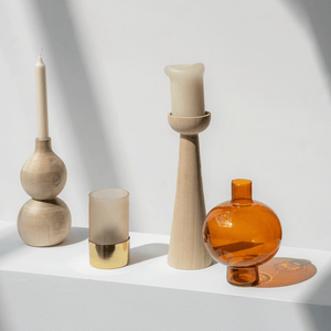 Oak Brown Recycled Glass Vase