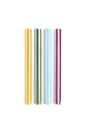 Mixed Stripe Dinner Candles - Various Colours