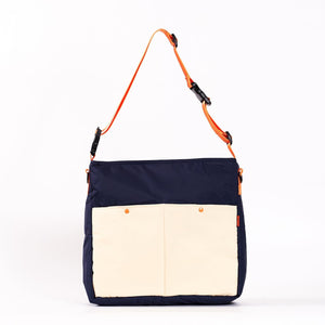 Lively Tote Bag - Navy & Orange