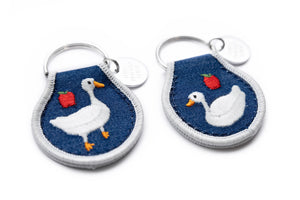 Cottage Goose Keyring