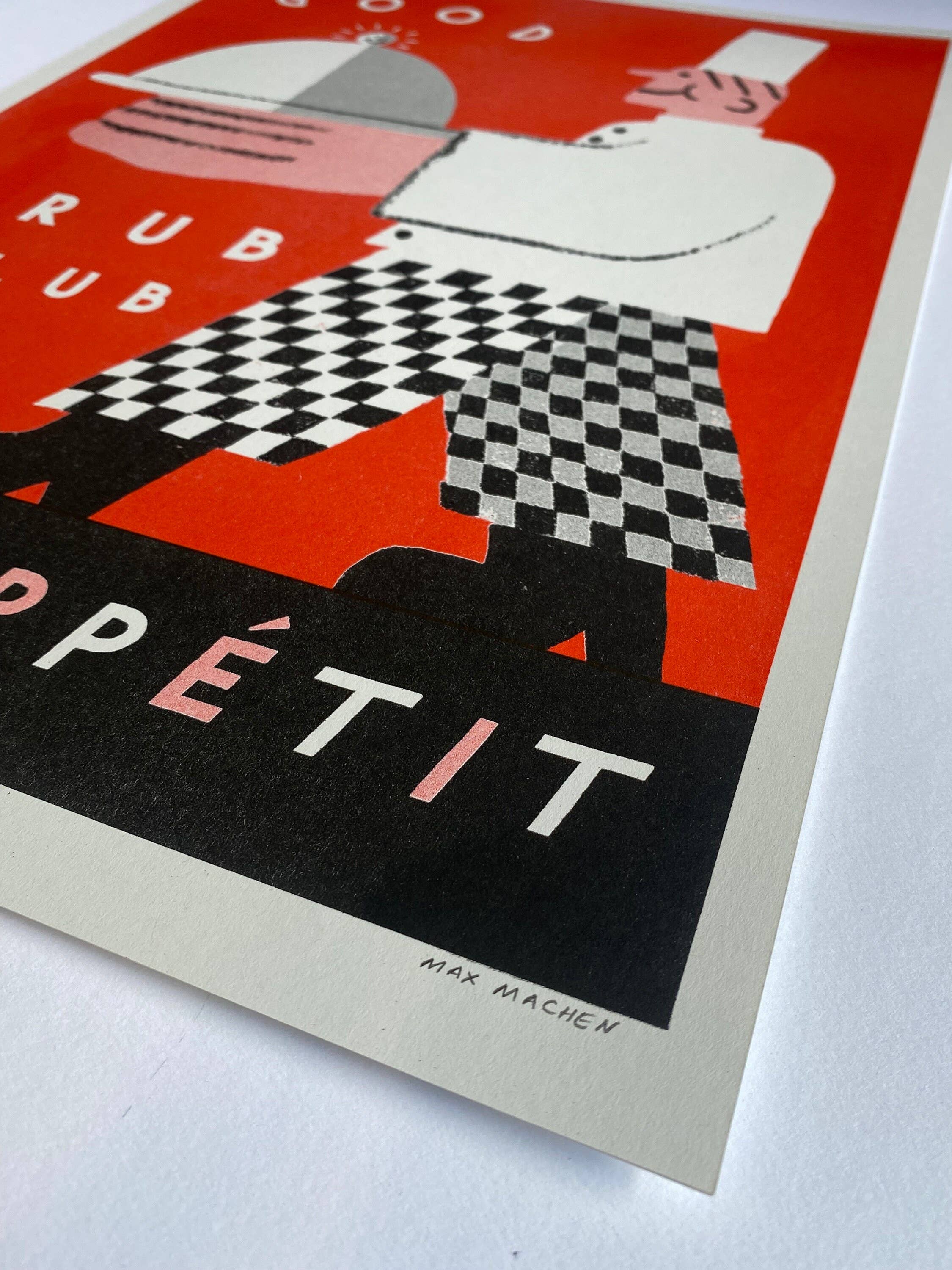 'Good Grub Club Chef' Riso Art Print (A3) by Max Machen – DOWSE