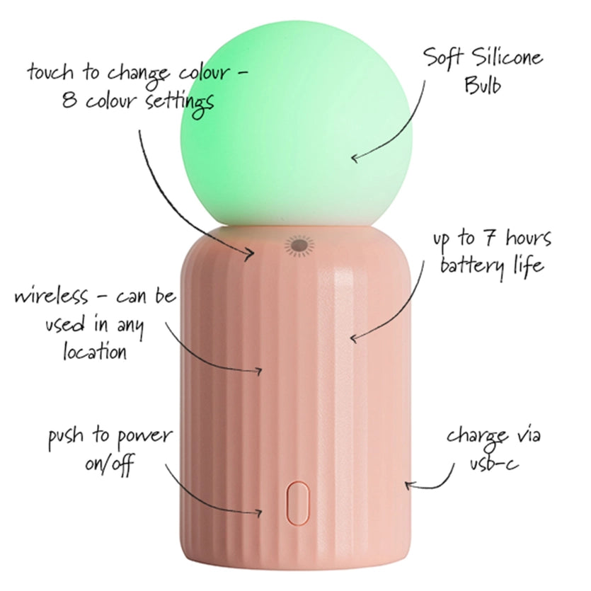 Mini Skittle Lamp & Wireless Charger - various colours