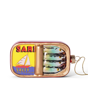 Tin of Sardines Glass Hanging Christmas Decoration