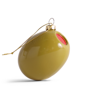 Olive Glass Hanging Christmas Decoration