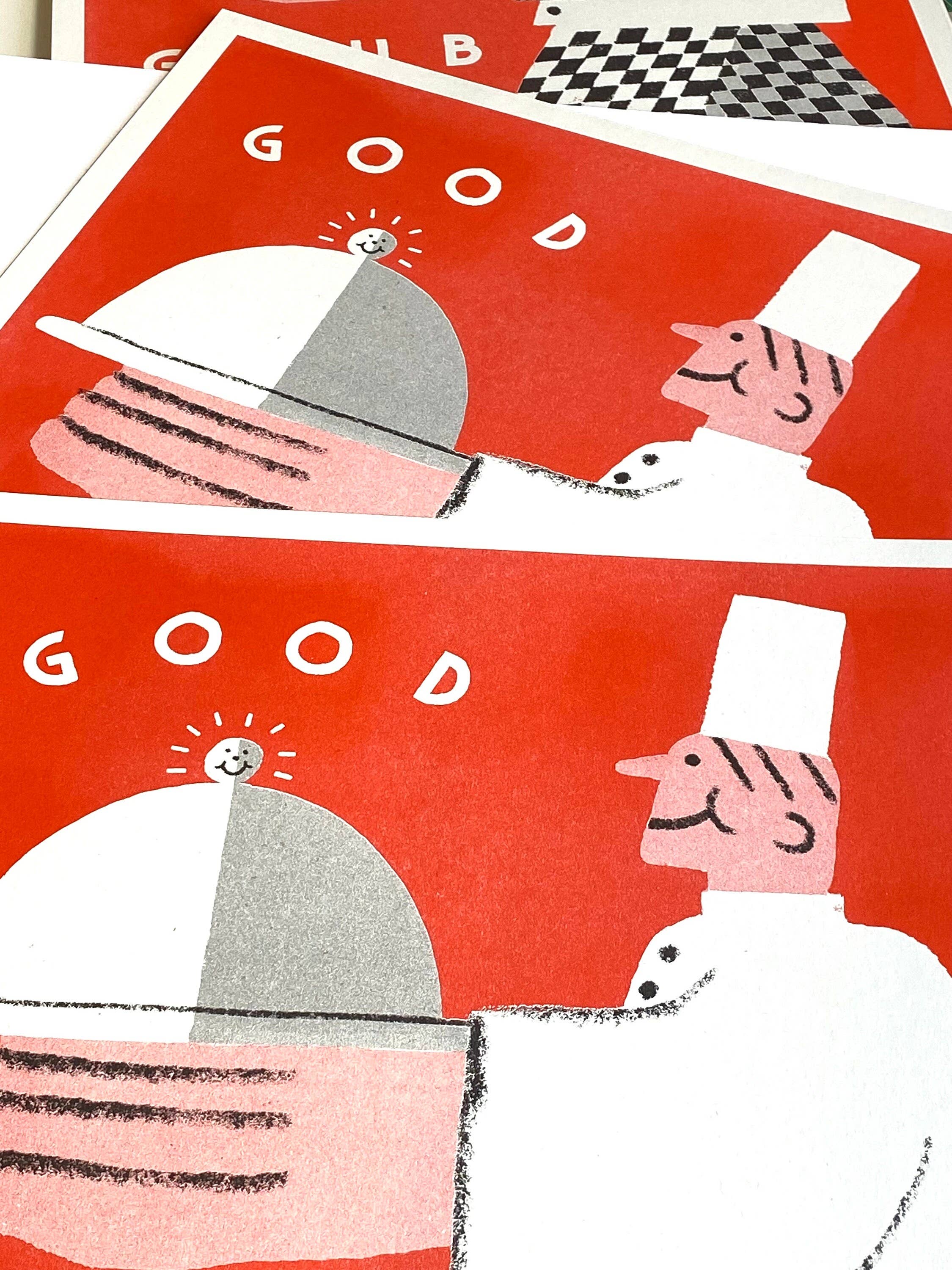 'Good Grub Club Chef' Riso Art Print (A3) by Max Machen – DOWSE