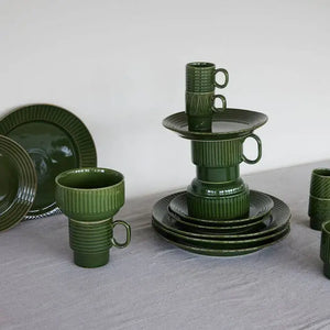 Relief Pattern Green Tall Mug