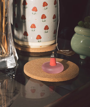 Droplet Incense Cones & Glass Stand - various aromas