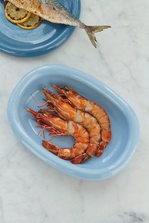 HAY Barro Light Blue Oval Dish