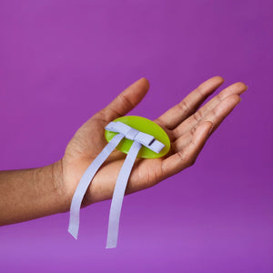 Bow Hair Clip in Lime + Lavender