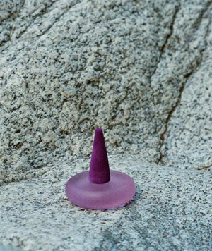 Droplet Incense Cones & Glass Stand - various aromas