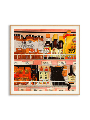 Bodega Cat Chili Sun Art Print