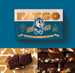 FATSO - Home Run Chocolate - salted pretzel, whole almond & honeycomb