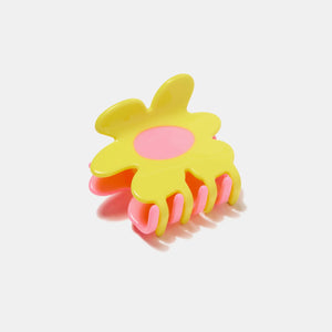 Flower Claw in Yellow + Pink