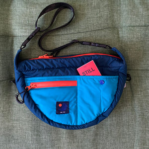 Jap Fac Half Moon Bag Blue & Orange