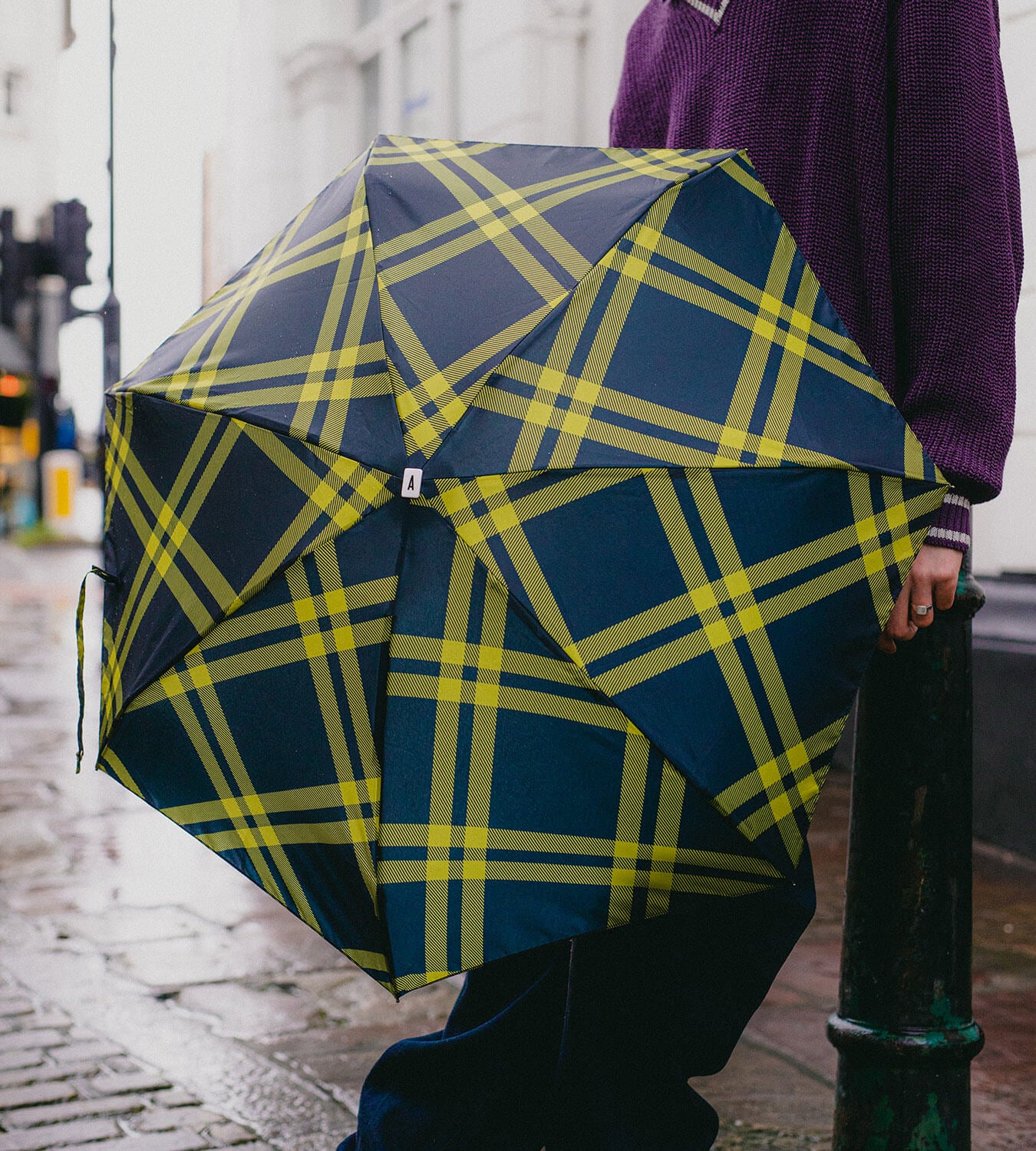 Tweed & Check Compact Umbrella - Various Patterns