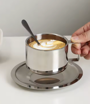 Steel Double Layered Coffee Cup