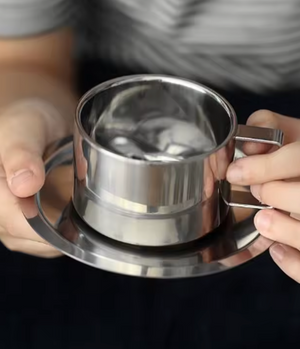 Steel Double Layered Coffee Cup
