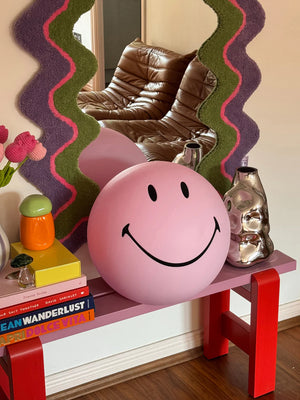 Pink Large Smiley Lamp