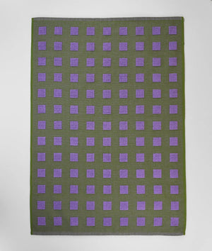 Squares Tea Towel - Lilac/Olive