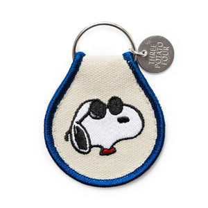 Snoopy Embroidered Patch Keyring - various designs