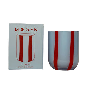 Atina Striped Glass Tumbler + other colours