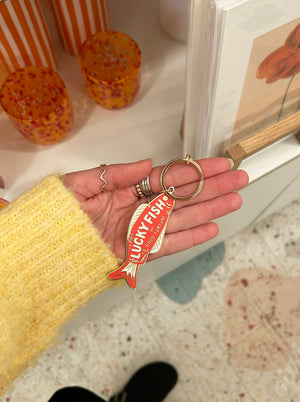 Lucky Fish Enamel Keyring