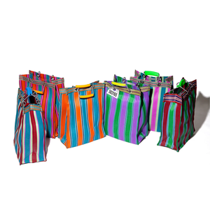 Recycled Plastic Striped Market Bag D15
