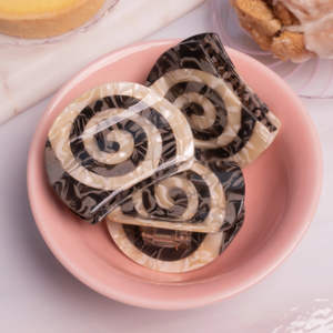 Cinnamon Swirl Spiral Hair Claw