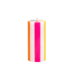 Tall Stripe Pillar Candle + other colours