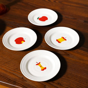 Apple Plates - set of 4