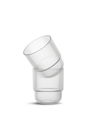 Reeded Water Plastic Glass Set