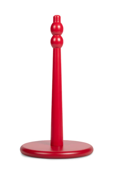Wooden Kitchen Roll Holder in Chilli Red DOWSE