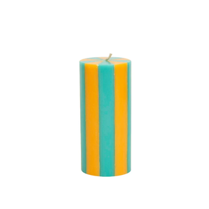 Tall Stripe Pillar Candle + other colours
