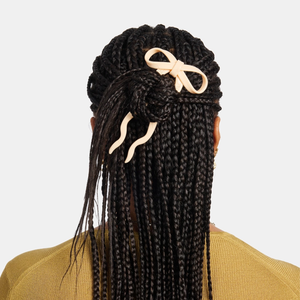 Bow Hairpin in Cream