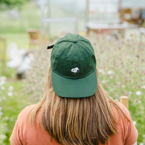 Snoopy Embroidered Dad Hat - Forest Green