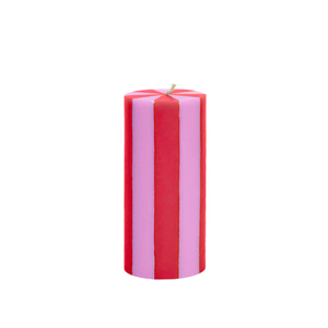 Tall Stripe Pillar Candle + other colours