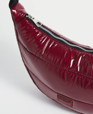 Burgundy Glossy Crossbody Bag