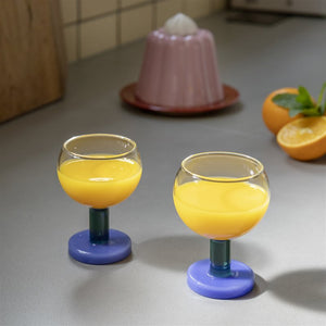 Set of 2 Blue Cantine Glasses