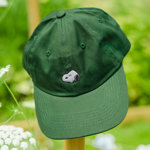Snoopy Embroidered Dad Hat - Forest Green