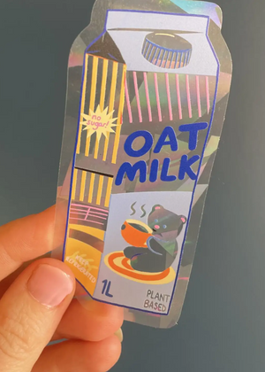 Sun Catcher Bear Oat Milk Sticker