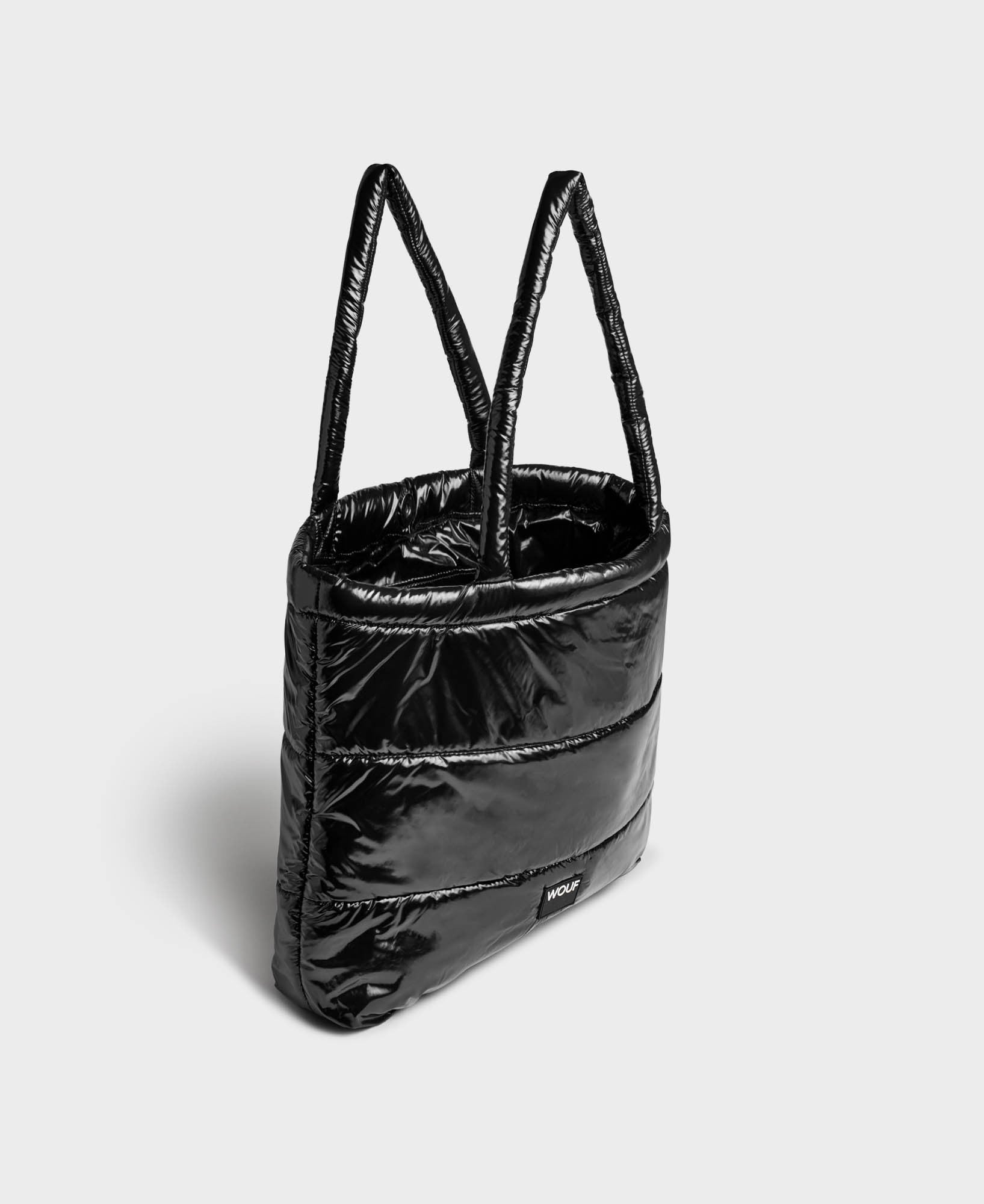 Glossy Black Tote Bag