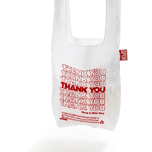 Thank You Embroidered Mini Shopping Tote