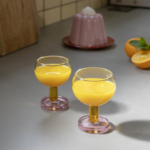 Set of 2 Pink Cantine Glasses
