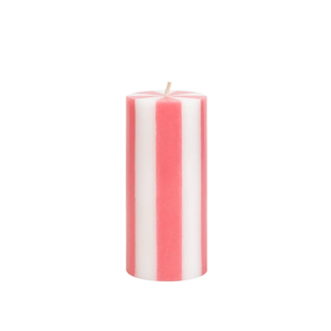 Tall Stripe Pillar Candle + other colours