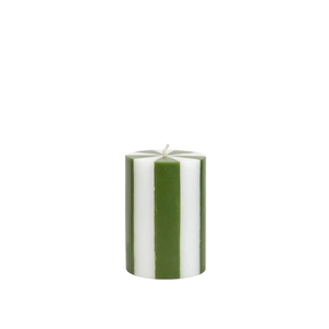 Short Stripe Pillar Candle + other colours